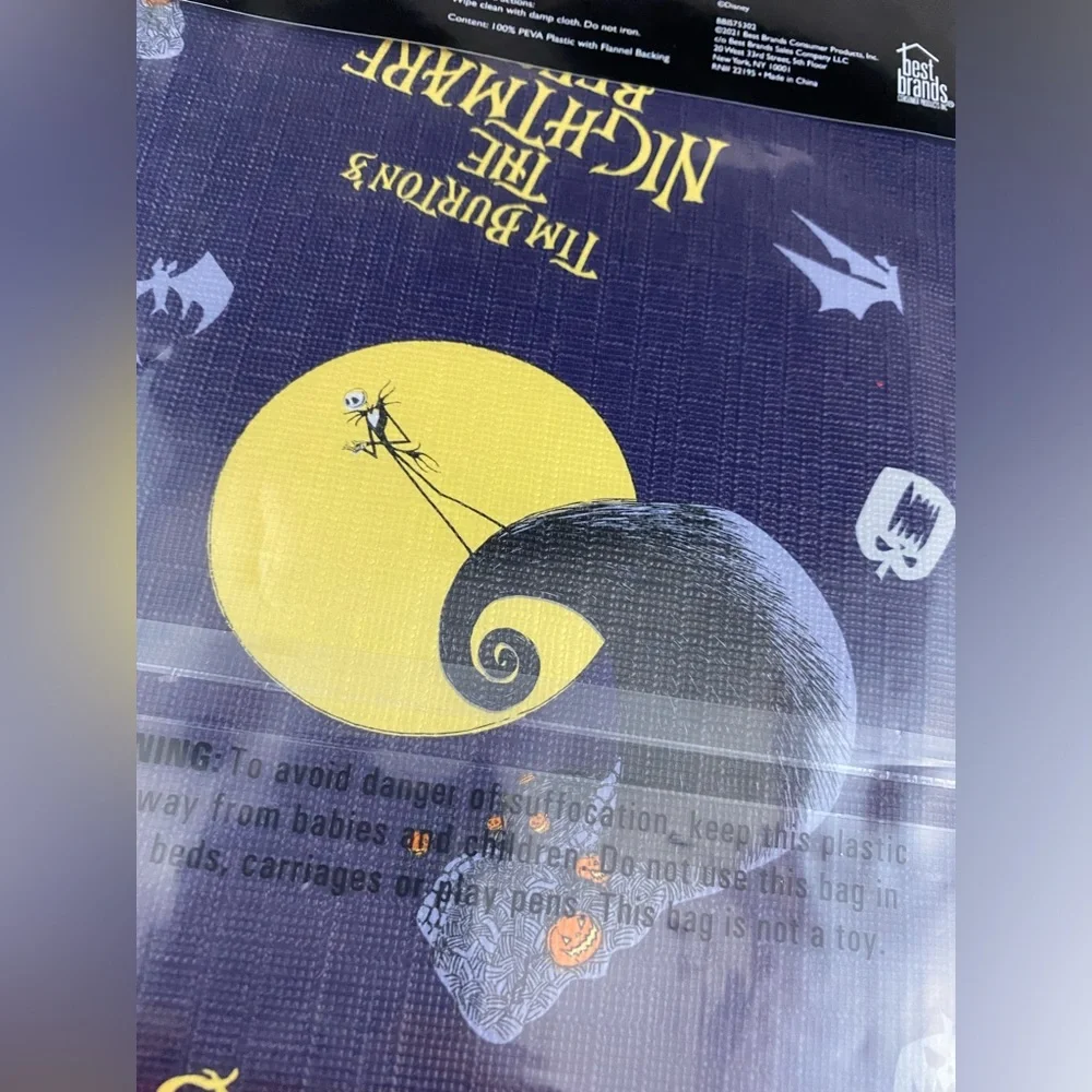 NEW Vinyl Tablecloth The Nightmare Before Christmas 70” Round Jack Disney